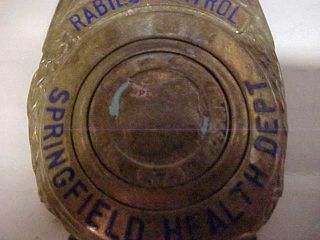 Obsolete 1930 s Springfield Missouri Animal Control Rabies Police Badge Antique 7
