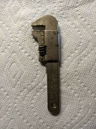 Antique Vintage Small Mini A - 1 Adjustable Wrench