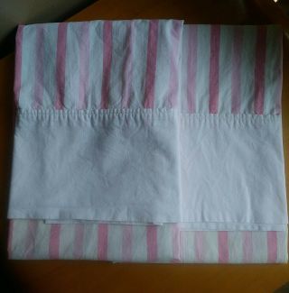 Pillowcases Vintage Grant Maid Pink Stripe Standard 100 Cotton Pair Grantmaid