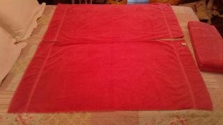 Vtg 70 ' s Fieldcrest ROYAL VEVET Pink Set of 4 Bath 100 Cotton Towels (47 