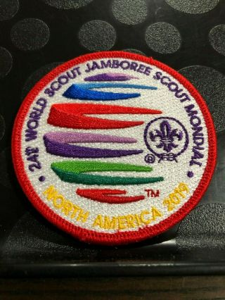 2019 World Jamboree Scout Mondial Red Border Participant 1 Per Pocket Patch