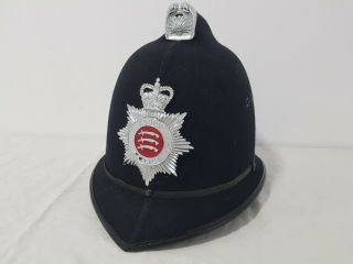 British Uk London Essex Police Custodian Bobby Helmet Hat Cap Badge
