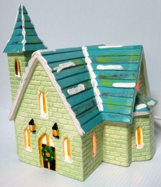 Dept 56 " Stone Church " (1983) Snow Village Rare Piece