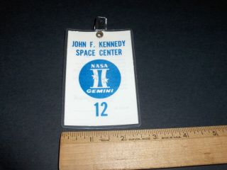 Nasa John F.  Kennedy Nasa Gemini 12 Launch Access Badge Serial No.  916