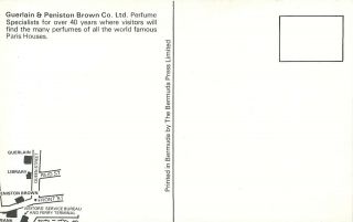 Vintage Advertising Postcard Guerlain & Peniston Brown Co.  Ltd Perfumes Bermuda 2