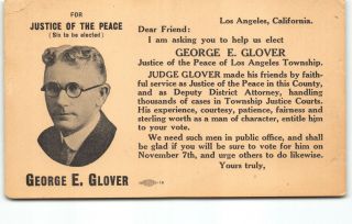 Justice of the Peace Postal Card California 1917 - 1930 2