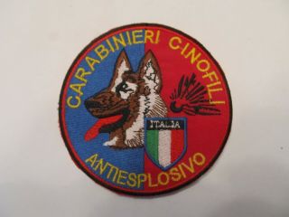 Italy Cinofili Police Bomb Squad K - 9 Unit Patch