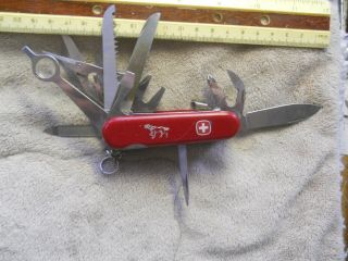 Wenger Setter Champ Swiss Army Knife In Red - Rare,  Retired,  8 Layer,  Lockblade