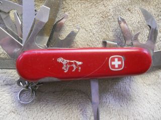 Wenger Setter Champ Swiss Army knife in red - rare,  retired,  8 layer,  lockblade 3
