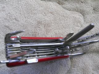 Wenger Setter Champ Swiss Army knife in red - rare,  retired,  8 layer,  lockblade 8