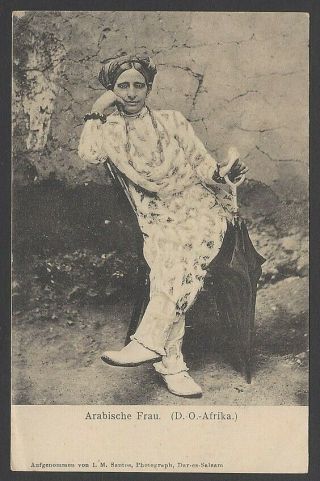 German East Africa Vintage Ub Postcard Arabische Frau - Arab Woman