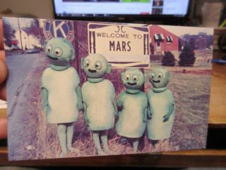Vintage Old Postcard Pennsylvania Mars Marians Alien Vikings Trip To Planet 1976