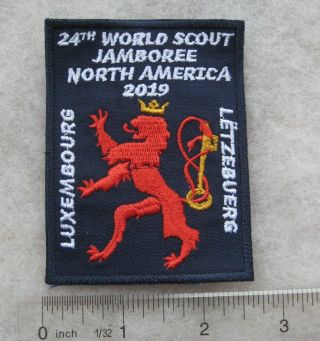 Boy Scout 2019 World Jamboree Official Luxembourg Contingent Pocket Patch