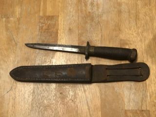 Wwii Us Military Theatre Made Knife 6 3/8” Blade Made From A File