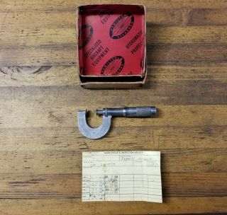 Vintage Micrometer • Brown & Sharpe Machinist Precision Measuring Tools ☆usa