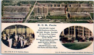 Dayton,  Ohio Postcard Ncr National Cash Register Co.  Factory View 1908 Cancel