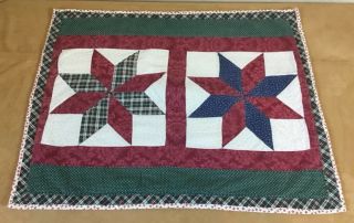Patchwork Quilt Wall Hanging,  Star,  Four Patch,  Floral Calicos,  Mini Dots,  Multi