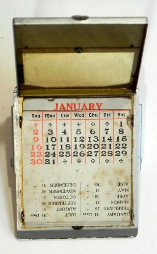 THOS MILLER Co JAMESVILLE NY Antique Office Paper Clip with Perpetual Calendar 4