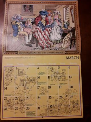Sesame Street 1976 Bicentennial Calendar 4