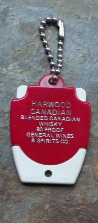 Vintage Advertising Key Chain Harwood Canadian Blended Canadian Whisky