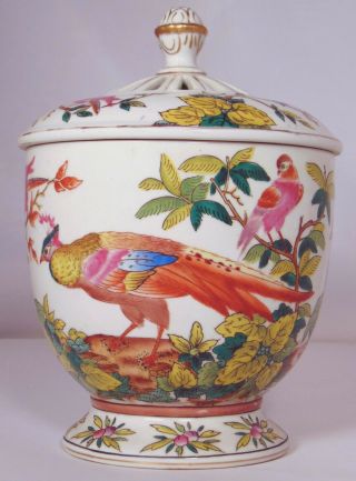 Large Andrea Sadek Chinese Porcelain Ginger Potpourri Jar Incense Chelsea Birds