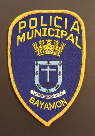 Vintage Obsolete Puerto Rico Police Patch / Policia Bayamon / Rare