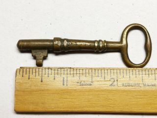 1 Antique Brass Skeleton Key Unique 2 " &3/4 Inches