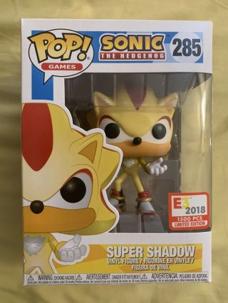Funko Pop Games Sonic The Hedgehog Shadow 285 Le 1500 2018 E3 Exclusive