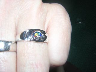 Rainbow Girls Bfcl Sterling Silver Ring Masonic 3,  4,  5 Vintage B - F - C - L Vintage