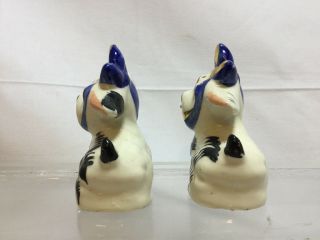VINTAGE SHAWNEE MUGGSY small SALT & PEPPER SHAKERS with GOLD TRIM from 1946 cl 2