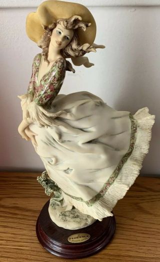 Florence Giuseppe Armani Scarlette Figurine Of The Year 1995 Ivory Green Floral