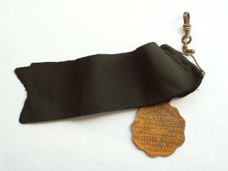 Rare 1908 Lincoln / Douglas Debate 50th Anniversary Badge W/ Ribbon