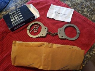 Vintage Smith And Wesson Model 103 Stainless Handcuffs