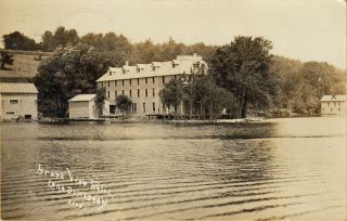 Lake Bomoseen,  Vt Rppc Grand View Hotel – Rare Image 1910