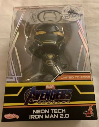 Disney D23 Expo 2019 Hot Toys Cosbaby Neon Tech Iron Man