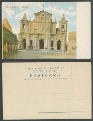 Malta Old Colour Ub Postcard St Nichola 