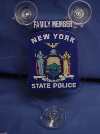 Nysp York State Police Police Family Member Car Shield Pba Fop - 01