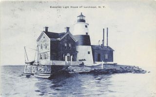 Execution Lighthouse Larchmont York 1912 Postcard