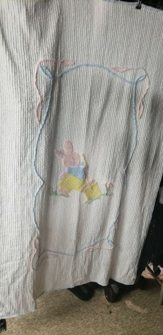Vintage Chenille Baby Blanket