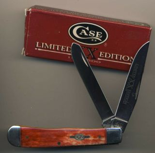 2000 Case 6254 Red Smooth Bone Limited Edition Trapper Two Blade Made In Usa