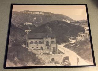 Large Framed 1920’s Hollywoodland Hollywood Los Angeles Vintage Photo 20”x16”