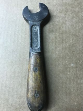 Antique H.  D.  Smith & Co Patented " Perfect Handle " Wood Handles Open - End Wrench 1/