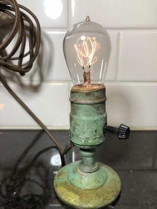 True Vintage Made Japan Antique Edison Era Incandescent Light Bulb 3.  25”