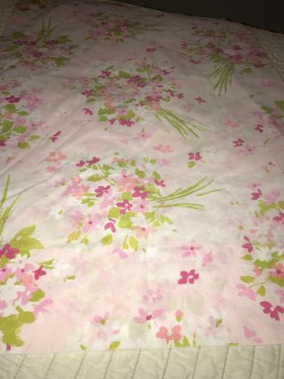 Vintage Floral Single Standard Pillow Case Pink Flowers Bouquets Bedding Bed