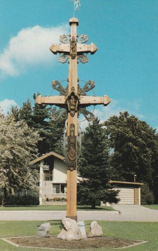 Lam (r) Mackinaw City,  Mi - Lithuanian Style Wayside Cross - St.  Anthony Church
