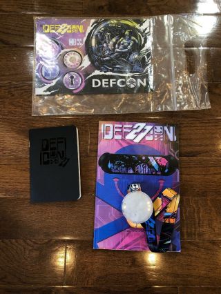 Def Con 27 Human Badge With Schedule Stickers And Notebook