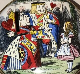 English Enamel Trinket Box 248 Crummles Alice In Wonderland Queen Of Hearts