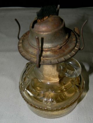 Antique Eagle Oil Lamp With Burner And Wick