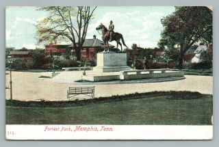Nathan Bedford Forrest Monument Memphis Tennessee—confederate Statue Kkk 1908