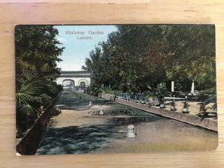 Shalamar Garden Lahore Pakistan Vintage Colour Postcard
